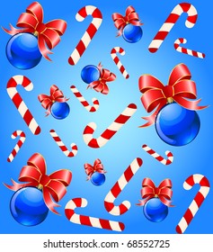 Christmas background with balls