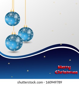 Christmas background with balls,  Illustration