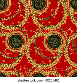 Christmas background with balls and stars