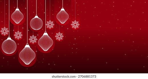 christmas background with christmas balls vector eps