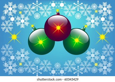 christmas background with christmas balls. Vector EPS10 illustration