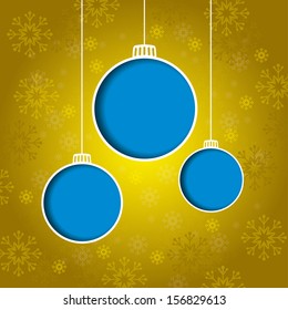 Christmas Background with Christmas Balls. Vector Illustration.