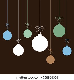 Christmas background with christmas balls. Vector illustration