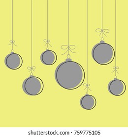 Christmas background with christmas balls. Vector illustration