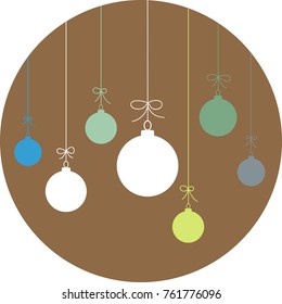 Christmas background with christmas balls. Vector illustration