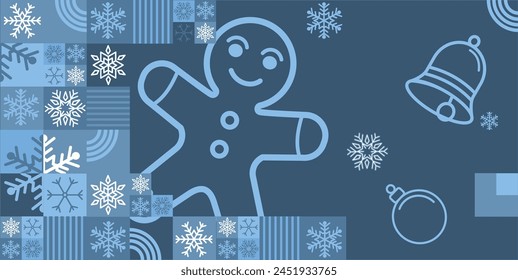 christmas background, banner, illustration. Christmas cookie	