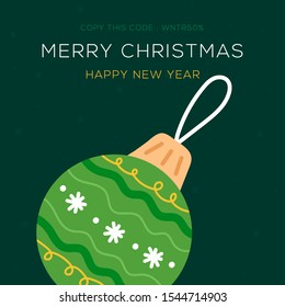 Christmas background. Christmas banner, poster, greeting cards, headers, website. Vector, Illustration