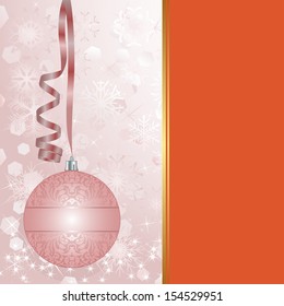 Christmas background with bauble