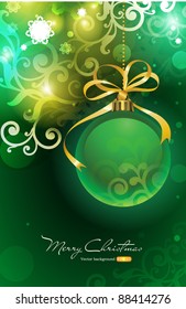 christmas background with bauble