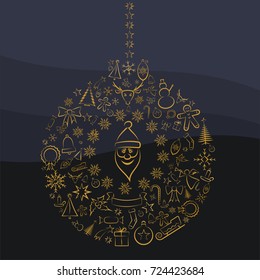christmas background - christmas bauble, ball