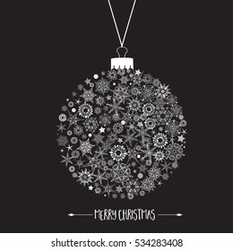 Fondo de Navidad con baudibles y copos de nieve
