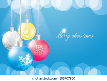 christmas background with baubles