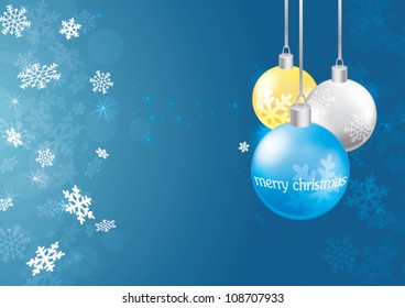 christmas background with baubles