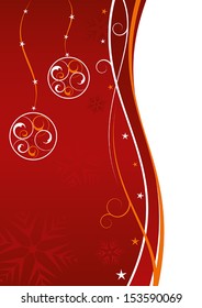 Christmas background with baubles