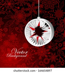 Christmas background with Christmas baubles