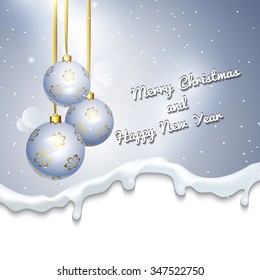 Christmas background with baubles