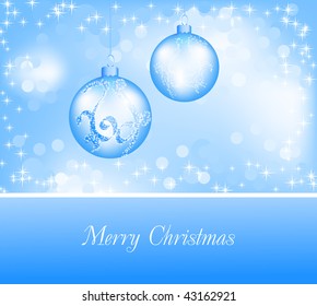 christmas background with baubles