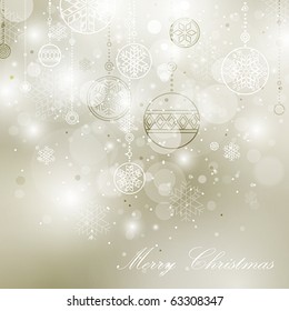 christmas background with baubles