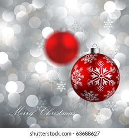 christmas background with baubles