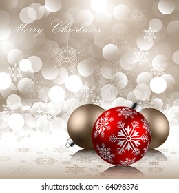 christmas background with baubles