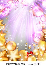 Christmas background with baubles. EPS 10 vector file included