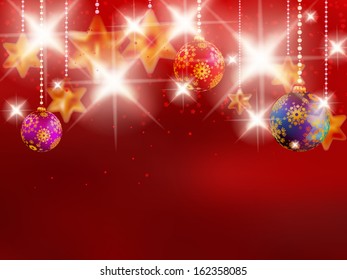 Christmas background with baubles. EPS10