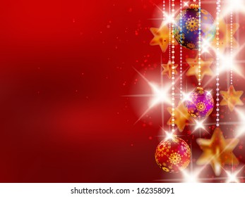 Christmas background with baubles. EPS10