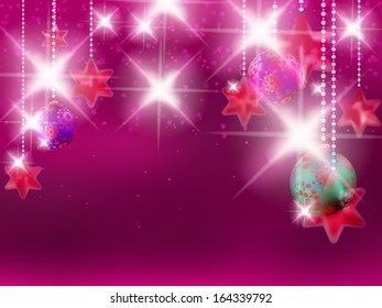 Christmas background with baubles. EPS10