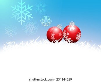 Christmas background with baubles vector illustration