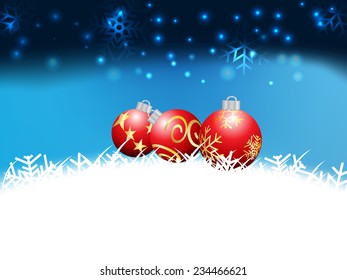 christmas background with baubles vector illustration