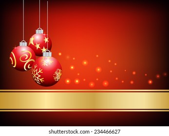 christmas background with baubles vector illustration