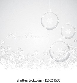 Christmas background with baubles.Vector