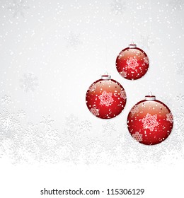 Christmas background with baubles.Vector