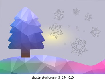 Christmas Background. Beautiful abstract snowflake Vector Illustration. Eps10.