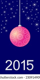Christmas background with a beautiful ball