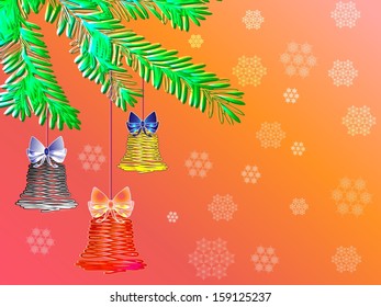 Christmas background with bells