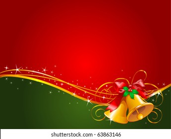 Christmas background with Christmas bells