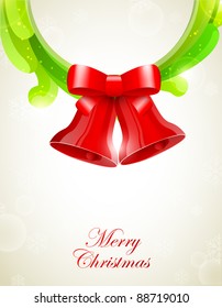 Christmas background with christmas bells
