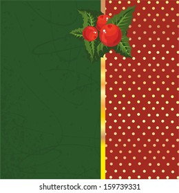 Christmas Background with Christmas berries