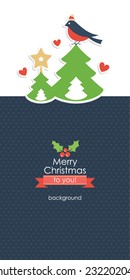 christmas background with bird