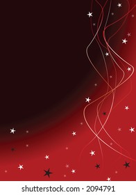 christmas background black with white stars and ribbons