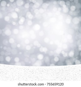 Christmas background, Blue bokeh blackground -Vector Illustration