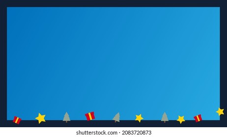 Christmas background. Blue background with copy space. vector illustration.