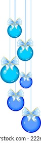 Christmas background with blue decorations