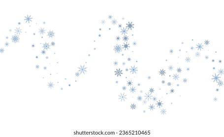 Christmas background. Blue delicate snowflakes on a white background. New Year's holiday design