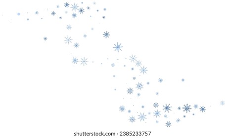 Christmas background. Blue delicate snowflakes on a white background. New Year's holiday design