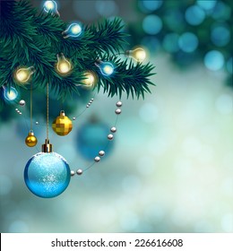  Christmas background blue silver evening balls 