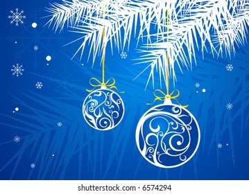 a christmas background is in blue tones