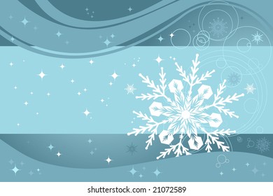 Christmas background blue, vector illustration