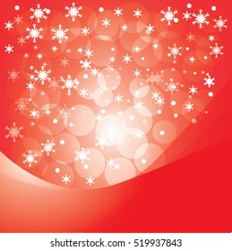 Christmas background and blurred snowflakes